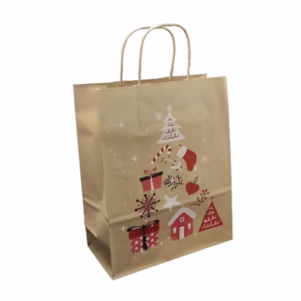 agwa.ro Pungi hartie imprimata Craciun Tree 26x12x35 cm