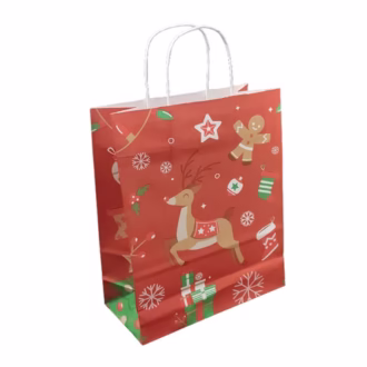 www.agwa.ro Pungi hartie imprimata Craciun Deer 26x12x35 cm