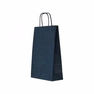 Pungi hartie bleumarin 18x8,5x30 cm maner rasucit