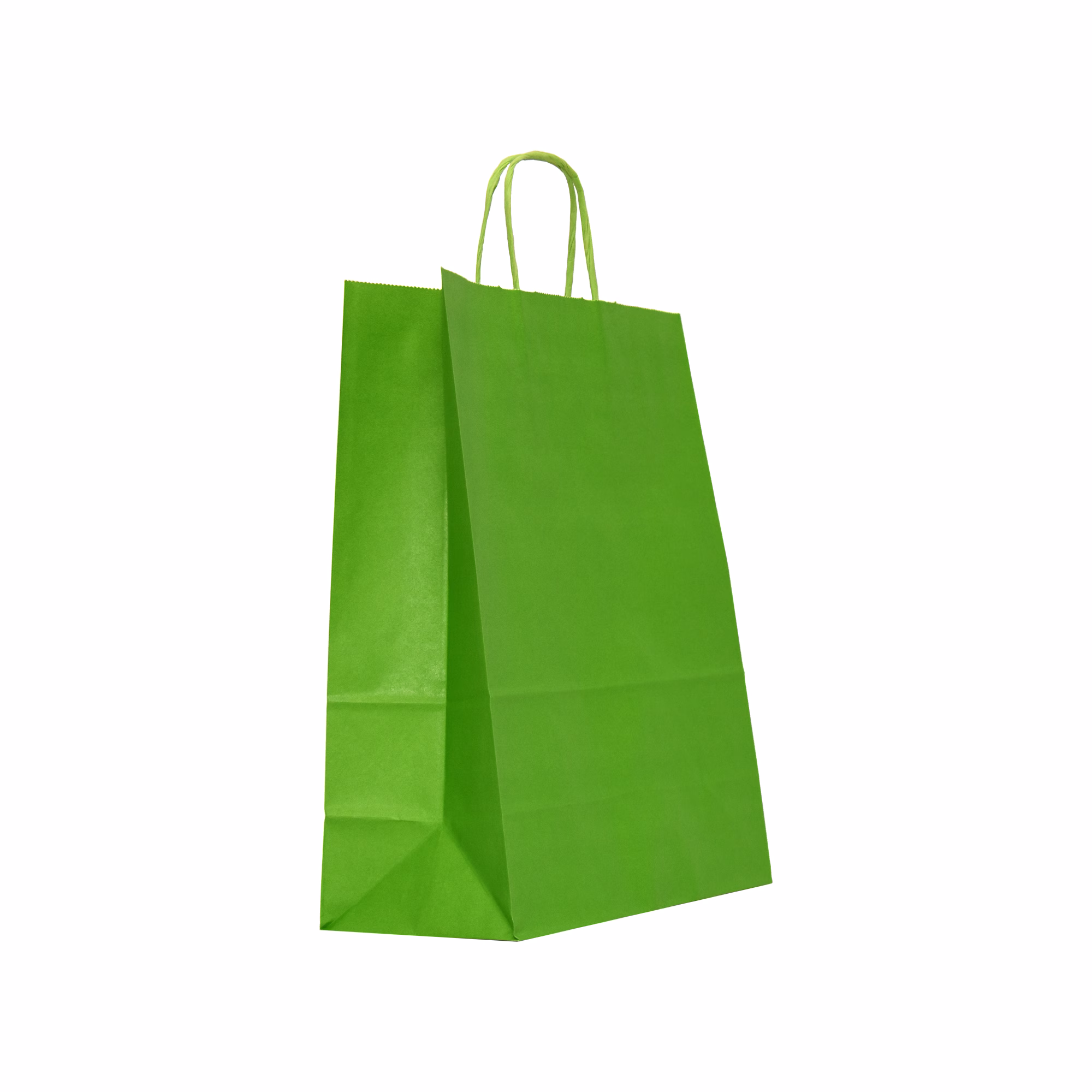 Pungi hartie verde deschis 32x12x41 cm maner rasucit