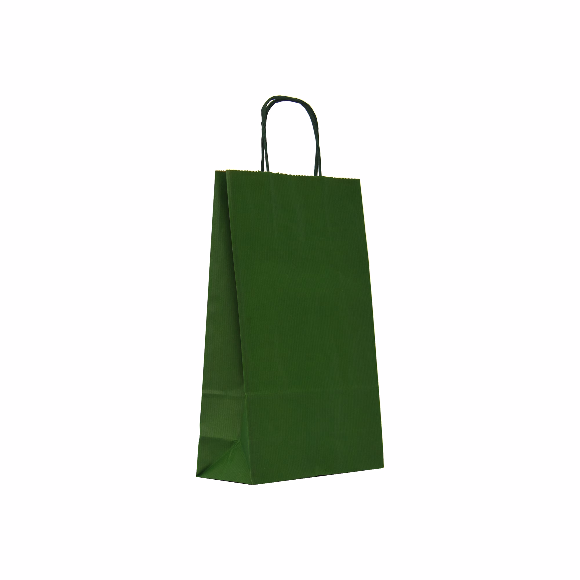 agwa.ro Pungi hartie verde inchis 18×8,5×30 cm maner rasucit