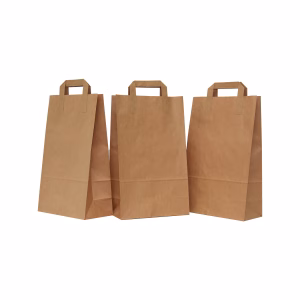 Pungi hartie natur 18x9x25 cm maner exterior